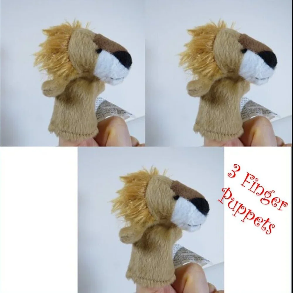 LION FINGER PUPPET Stuffed Animal Plush